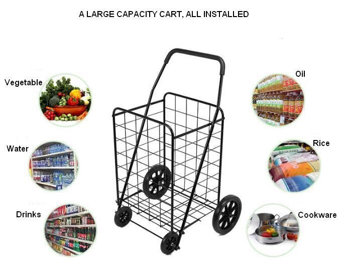 Metal Foldable Luggage Shopping Trolley1